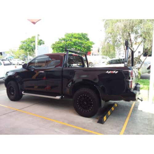 Isuzu DMax (2021) P/Coated Black 76mm Trade Racks with Welded Tie Downs