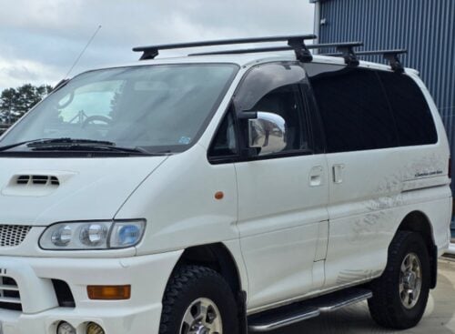 MITSUBISHI Delica Standard Roof 1/1994-12/2007 Sportz RL150 Black 2 Bar Roof Rack (JC-04700 Low Leg) - Image 5