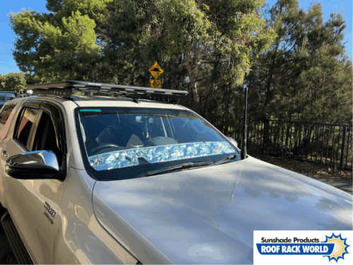 Toyota Hilux N80 2015 onwards (with cut out for daylight sensor) - Bonnet anti-glare strip | Solarscreen Dash Shade