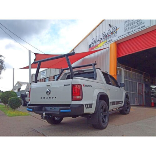 Volkswagen Amarok 580 Walkinshaw with recovery points Black Trade Rack Set Capped Ends & Removable Pins