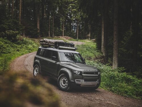 Land Rover New Defender(2020-Current) 110 w/OEM Tracks Slimline II Roof Rack Kit (KRLD037T) - Image 11