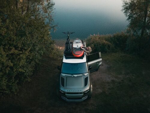 Land Rover New Defender(2020-Current) 110 w/OEM Tracks Slimline II Roof Rack Kit (KRLD037T) - Image 10