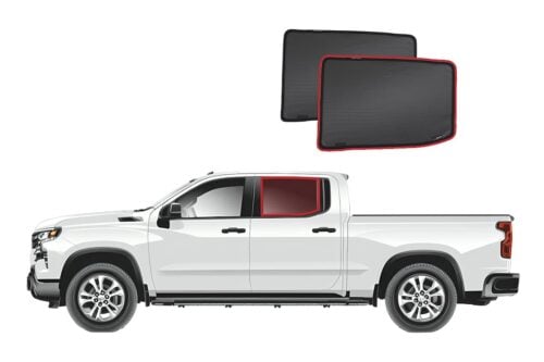Chevrolet Silverado 1500 Crew Cab 4th Generation | GMC Sierra 1500 Crew Cab 5th Generation Car Rear Window Shades (GMT T1XX; 2019-Present)*