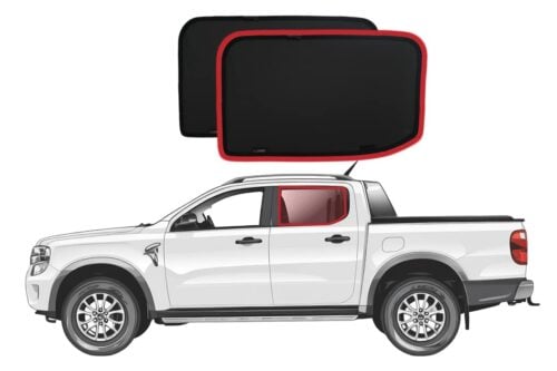 Ford Ranger 4th Generation | Volkswagen Amarok 2nd Generation Car Rear Window Shades (P703; 2022-Present)