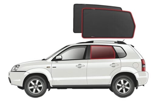 Hyundai Tucson/JM 1st Generation Car Rear Window Shades (JM; 2005-2010) - Image 1