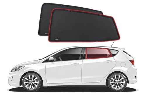 Hyundai Accent Hatchback 4th Generation Car Rear Window Shades (RB; 2010-2019)