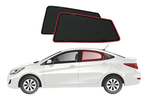 Hyundai Accent/Verna Sedan 4th Generation Car Rear Window Shades (RB/RC; 2010-2019) - Image 1