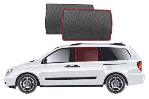 KIA Carnival/Grand Carnival/Sedona/VQ/Carnival Royale | Hyundai Entourage 2nd Generation Car Rear Window Shades (VQ; 2006-2014)* - Image 1