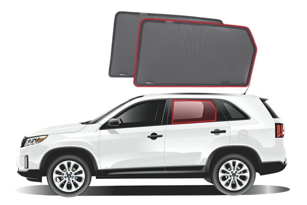 KIA Sorento 2nd Generation Car Rear Window Snap Shades (XM; 2010-2015 ...
