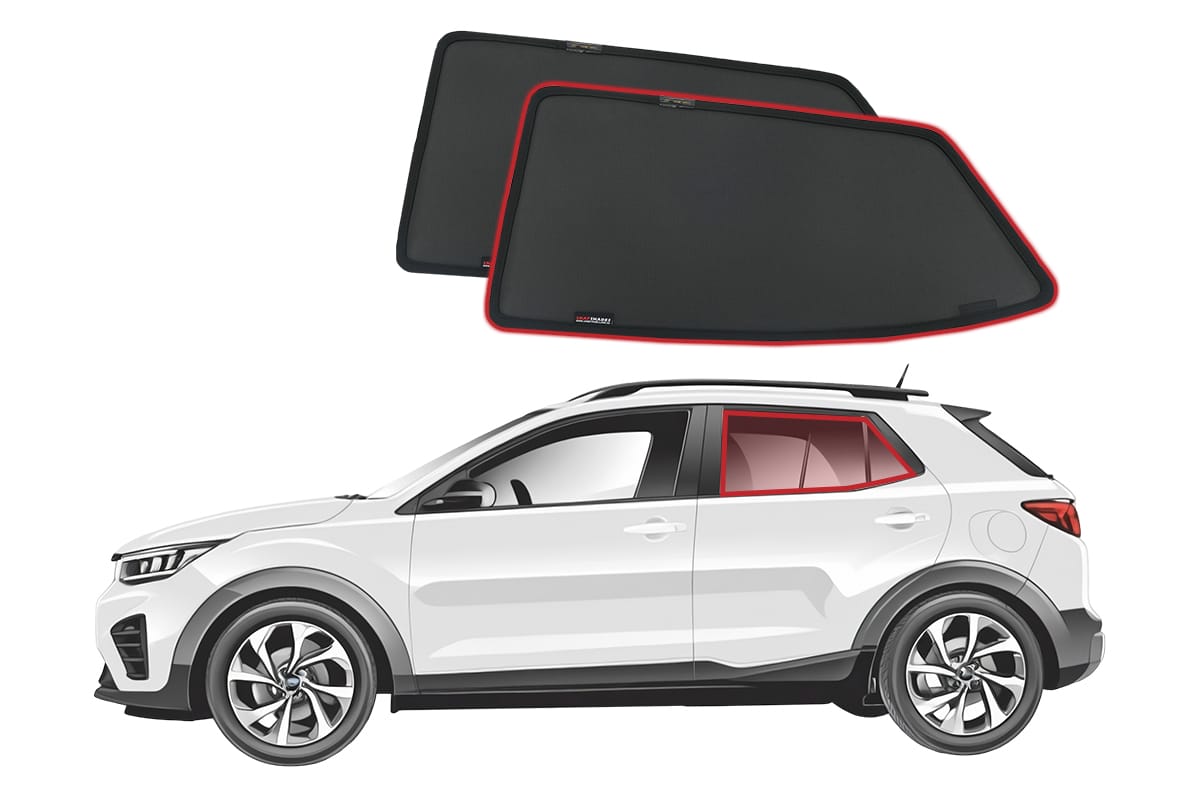Kia Rear Window Rio KIA Stonic Car Rear Window Snap Shades (2017-Present) - Roof Rack World