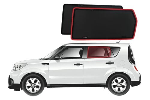 KIA Soul 2nd Generation Car Rear Window Shades (PS; 2013-2019) - Image 1