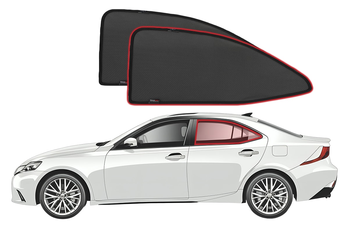 Lexus IS Sedan 3rd Generation Car Rear Window Snap Shades (XE30; 2013 ...