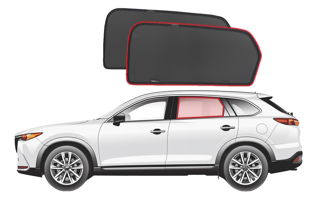 Mazda CX-9 2nd Generation Car Rear Window Snap Shades (TC; 2016-Present ...