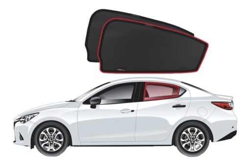 Mazda 2/Demio Sedan/Hatchback 3rd Generation Car Rear Window Shades (DJ/DL; 2014-Present) - Image 1