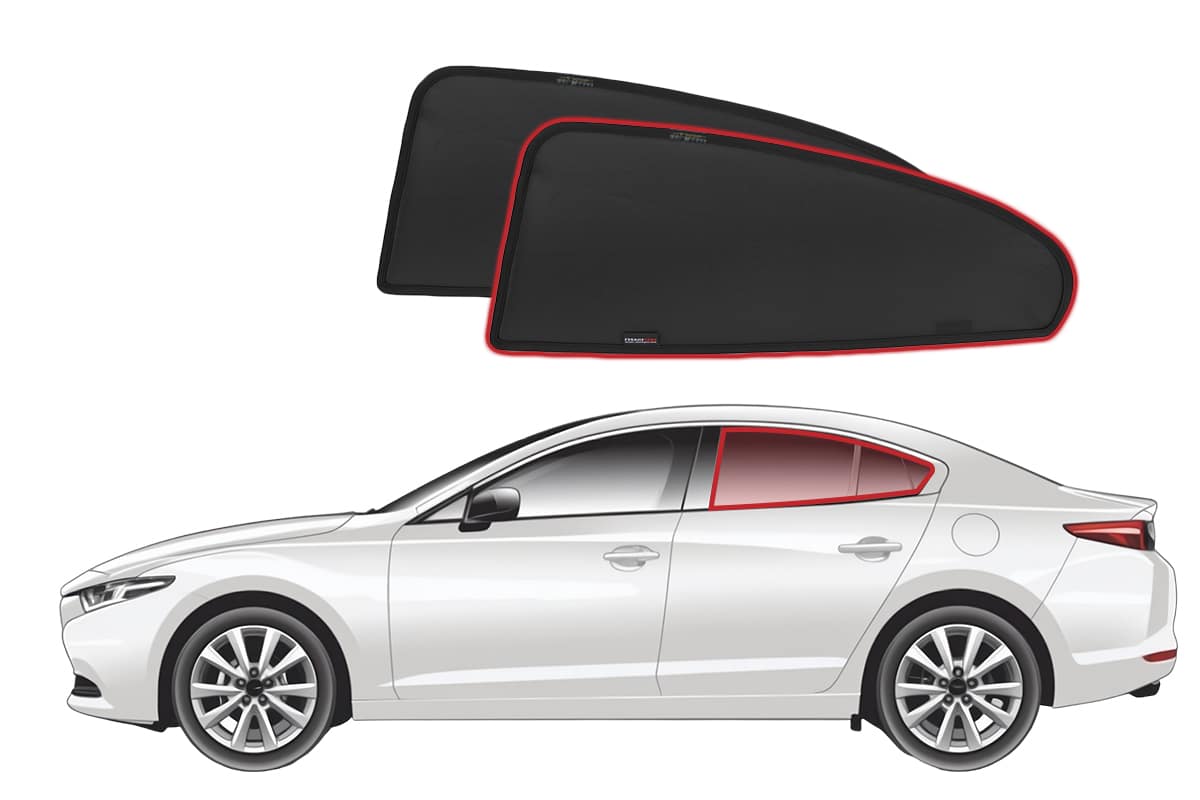 Mazda 3 Sedan 4th Generation Car Rear Window Snap Shades (BP; 2019 ...