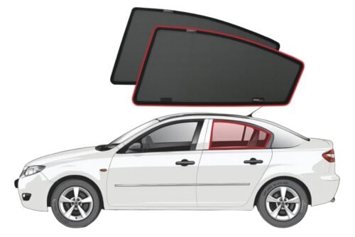 Mazda 3 Sedan 1st Generation Car Rear Window Shades (BK; 2003-2009) - Image 1