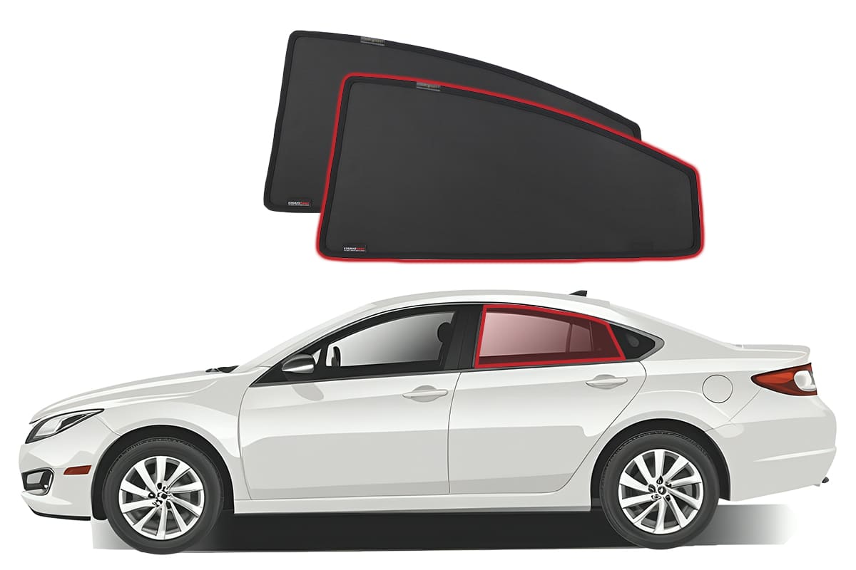 Mazda 6 Sedan 2nd Generation Car Rear Window Snap Shades (GH; 2007-2012 ...