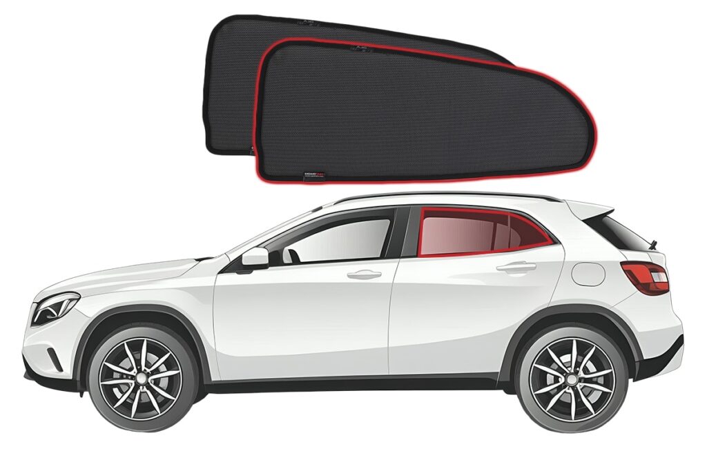 Car Rer Mer Mercedes-Benz GLA-Class 1st Generation Car Rear Window Snap Shades ...