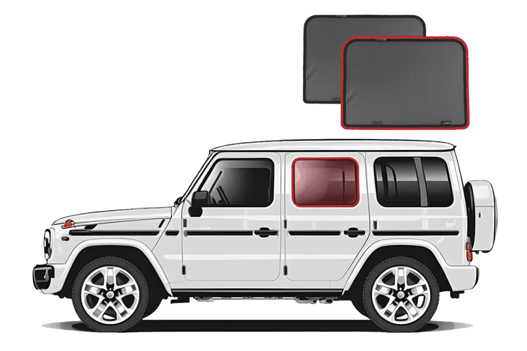 Car Rer Mer Mercedes-Benz G-Class 2nd Generation Car Rear Window Snap Shades (W463 ...