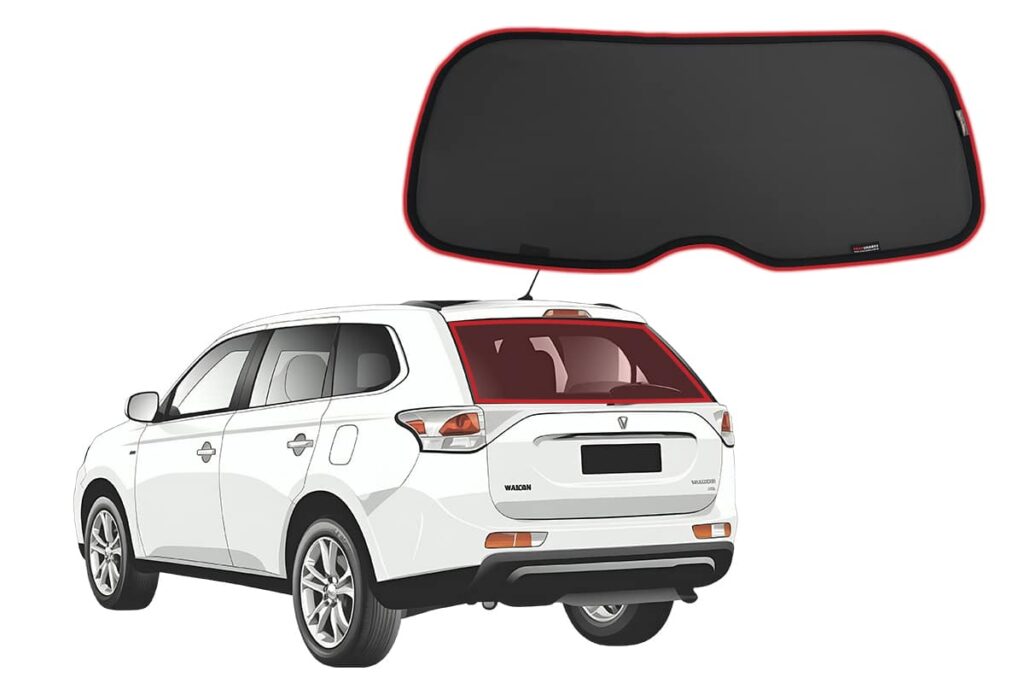 Outlander Rear Window Open Mitsubishi Outlander 3rd Generation Rear Windscreen Snap Shades (2012 ...