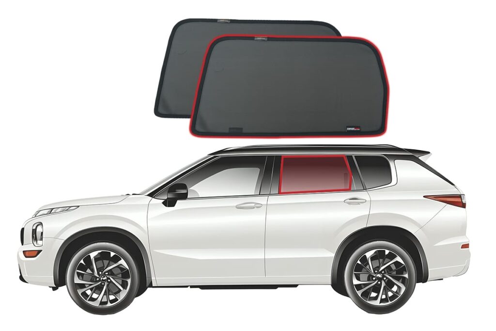 Outlander Rear Window Open Mitsubishi Outlander 4th Generation Car Rear Window Snap Shades (GN ...