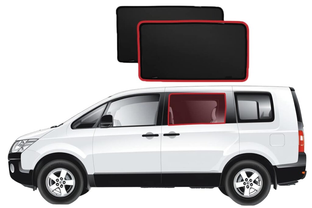 Mitsubishi Delica 5th Generation Car Rear Window Snap Shades (D:5; 2007 ...