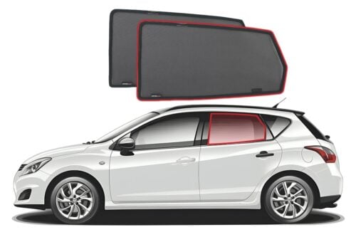 Nissan Pulsar/Tiida Hatchback 2nd Generation Car Rear Window Shades (C12; 2011-2018) - Image 1