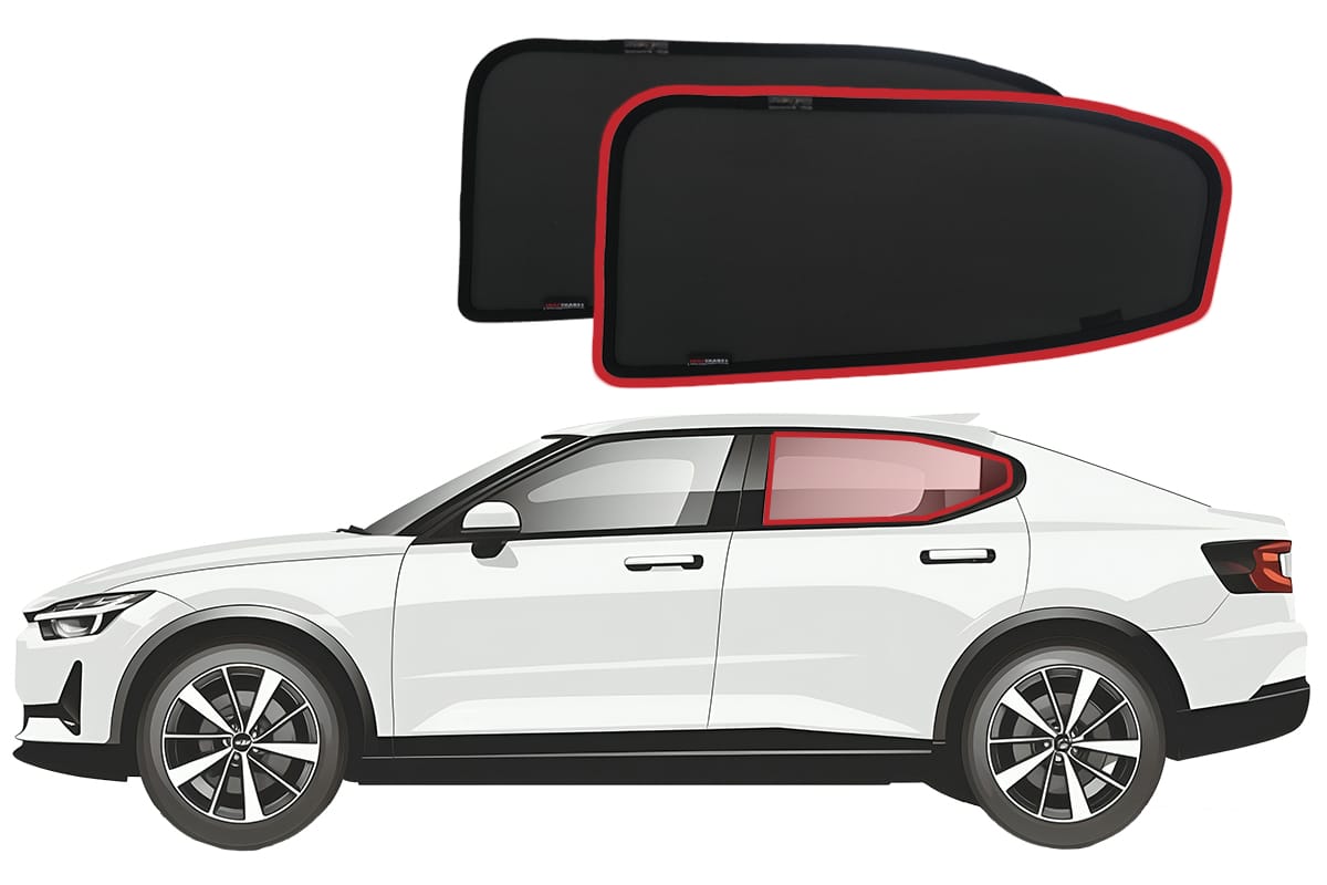 Polestar 2 Car Rear Window Snap Shades (2020-Present) - Roof Rack World