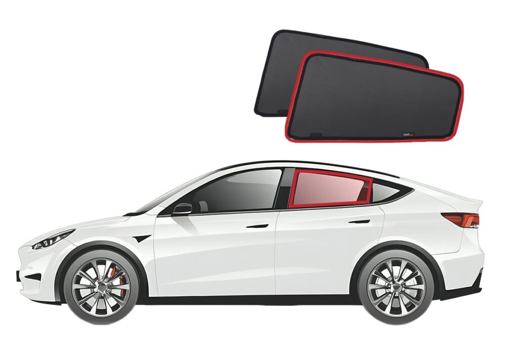 Tesla Rear Window Rack Tesla Model Y Car Rear Window Snap Shades (2020-2024) - Roof Rack World