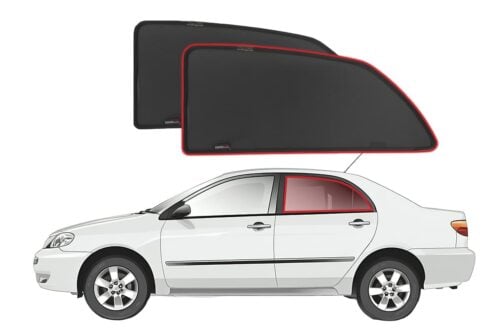 Toyota Corolla Sedan 10th Generation Car Rear Window Shades (E140/E150; 2006-2013)