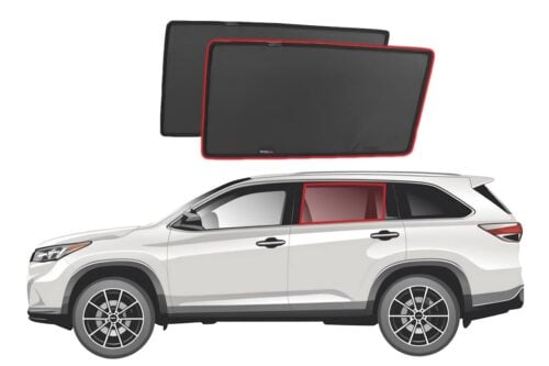 Toyota Kluger/Highlander 3rd Generation Car Rear Window Shades (XU50; 2013-2020)