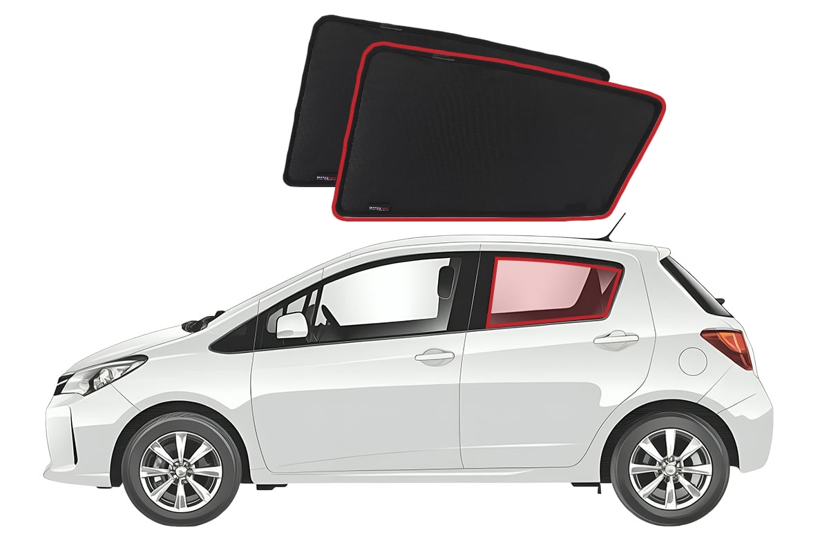 Toyota Yaris/Vitz Hatchback 3rd Generation Car Rear Window Snap Shades ...