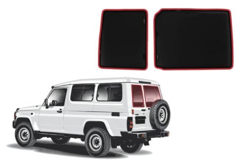 Toyota LandCruiser Troop Carrier Rear Windscreen Shade (2 Pieces) (78 Series; 1984-Present)