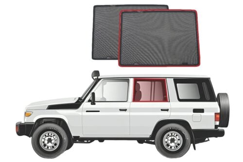 Toyota LandCruiser 70 Series Car Rear Window Shades (76/79 Series; 1984-Present)