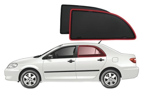 Toyota Corolla Sedan 9th Generation Car Rear Window Shades (E120/E130; 2000-2007)