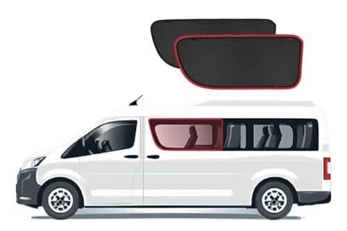 Toyota HiAce Commuter 6th Generation Sliding Door and Side Window Car Window Shades (SLWB) (H300; 2019-Present)