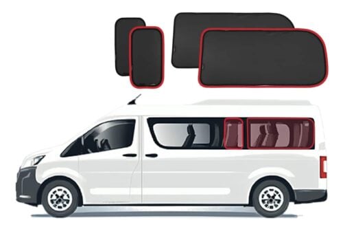 Toyota HiAce Commuter 6th Generation Port Window Shades (Set of 4) (SLWB) (H300; 2019-Present)