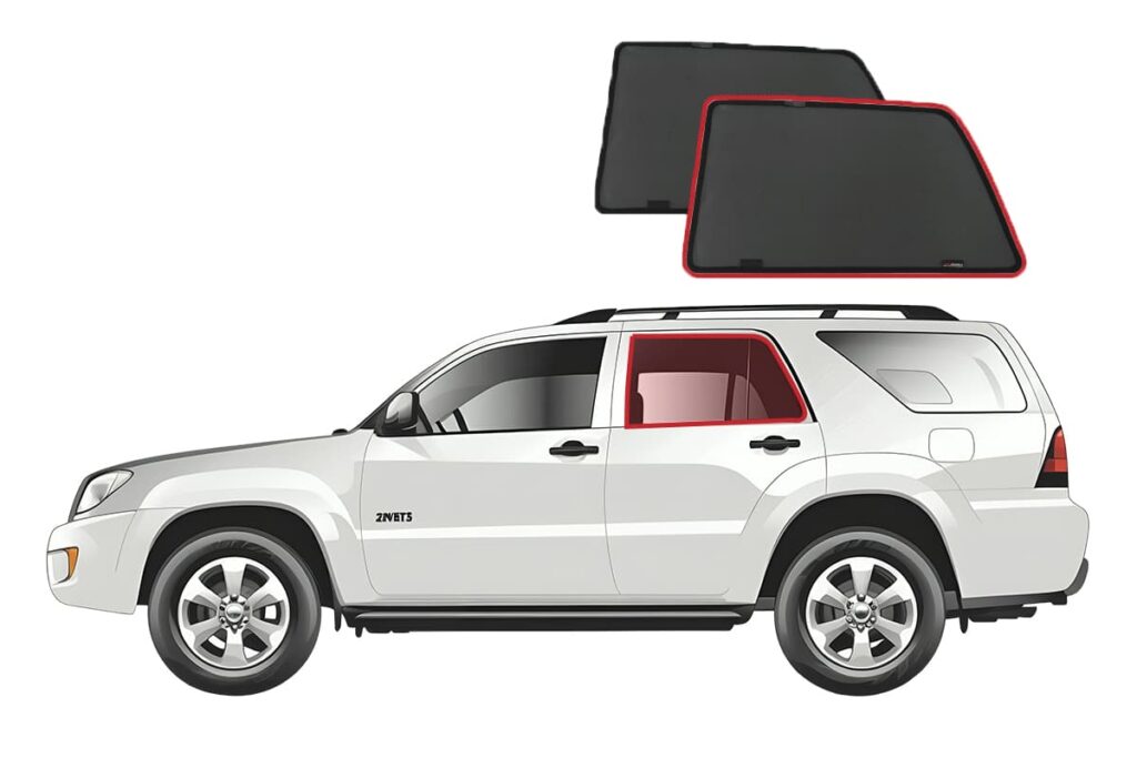 Toyota 4Runner 4th Generation Car Rear Window Snap Shades (N210; 2003 ...