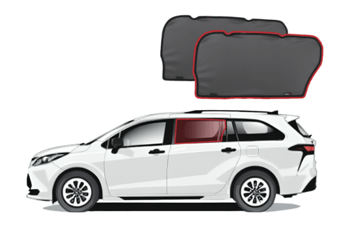 Toyota Sienna 4th Generation Car Rear Window Shades (XL40; 2020-Present)*