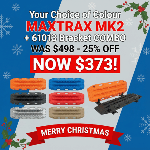 Christmas Bundle: Maxtrax MKII + Recovery Tracks Bracket with Locking Pins - Image 1