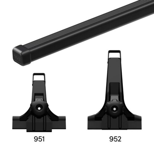 MAHINDRA Bolero 5-dr SUV (2000 Onwards) Thule SquareBar Evoroof rack system black (952000-712500)