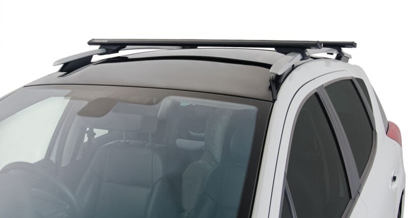 PEUGEOT 407 With Roof Rails 9/2004 Onwards Vortex SX Black 2 Bar Roof Rack (JA9139)