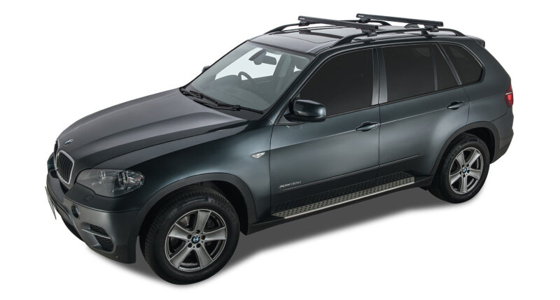 SSANGYONG Rexton Gen1 Y200 With Roof Rails 1/2003-12/2017 Heavy Duty CXB Black 2 Bar Roof Rack (JA0494)