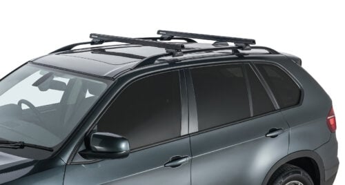 SSANGYONG Rexton Gen1 Y200 With Roof Rails 1/2003-12/2017 Heavy Duty CXB Black 2 Bar Roof Rack (JA0494)