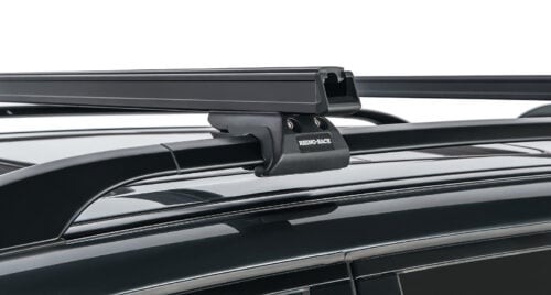 SSANGYONG Rexton Gen1 Y200 With Roof Rails 1/2003-12/2017 Heavy Duty CXB Black 2 Bar Roof Rack (JA0494)
