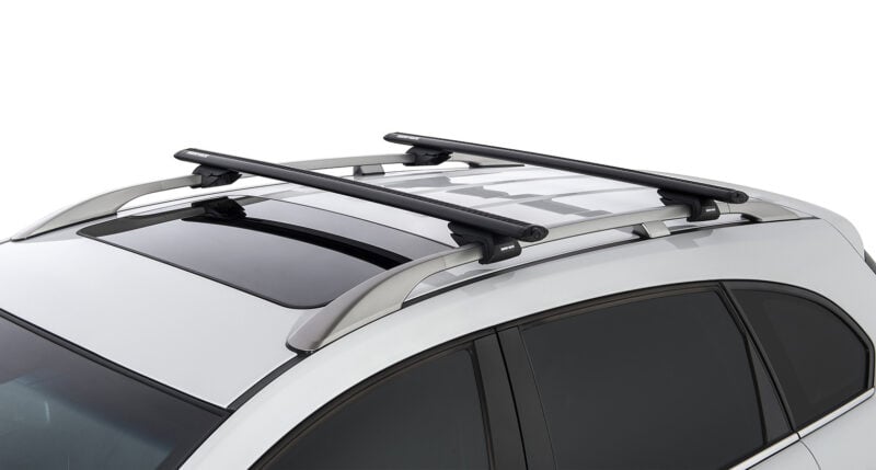 PEUGEOT 407 With Roof Rails 9/2004 Onwards Vortex SX Black 2 Bar Roof Rack (JA9139)