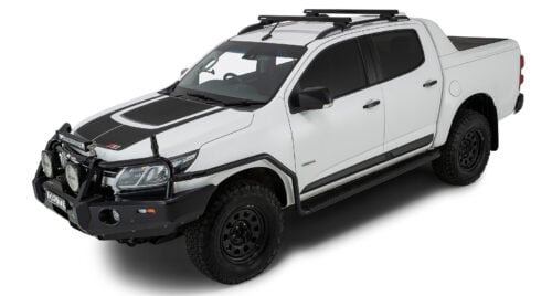 SSANGYONG Rexton Gen1 Y200 With Roof Rails 1/2003-12/2017 Heavy Duty CXB Black 2 Bar Roof Rack (JA0494)
