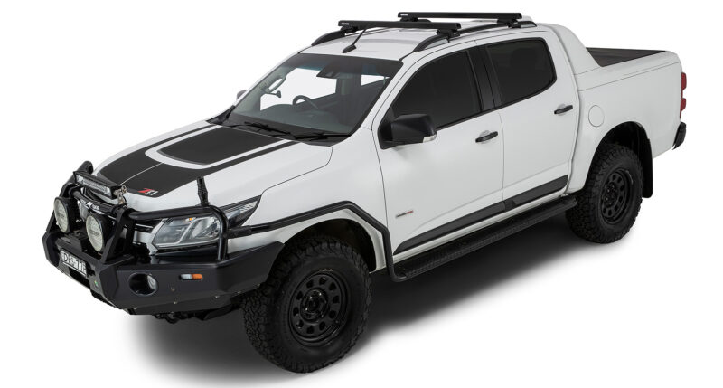 SSANGYONG Rexton Gen1 Y200 With Roof Rails 1/2003-12/2017 Heavy Duty CXB Black 2 Bar Roof Rack (JA0494)