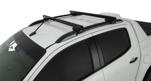 SSANGYONG Rexton Gen1 Y200 With Roof Rails 1/2003-12/2017 Heavy Duty CXB Black 2 Bar Roof Rack (JA0494)