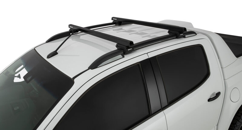 SSANGYONG Rexton Gen1 Y200 With Roof Rails 1/2003-12/2017 Heavy Duty CXB Black 2 Bar Roof Rack (JA0494)